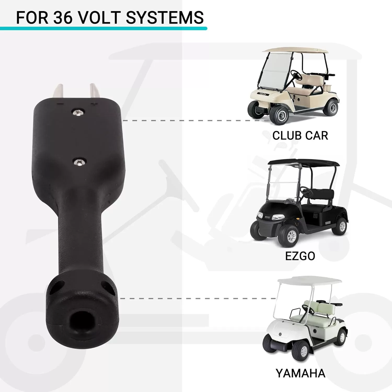 36V golf cart charger plug is suitable for EZGO, Yamaha, Club Car electric - 10L0L