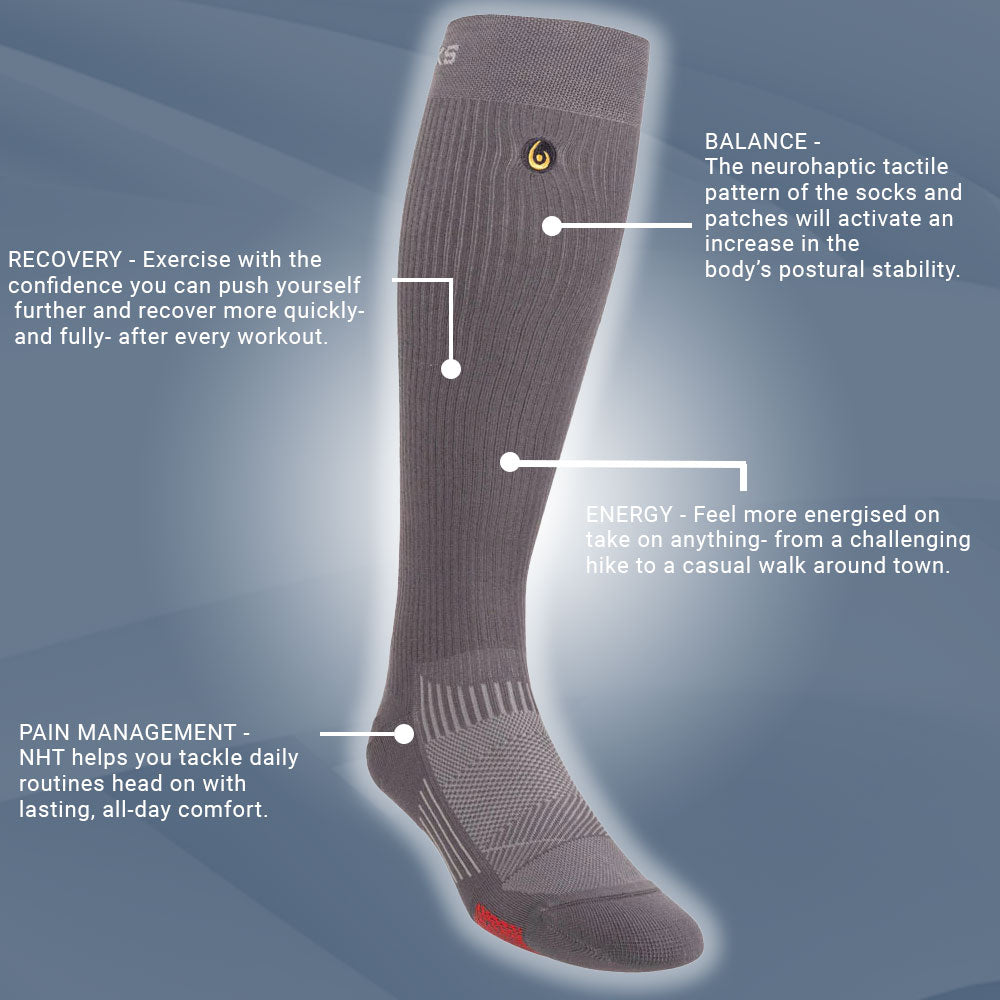 Biowin Neurosocks - Athletic Knee High - Stingray Grey