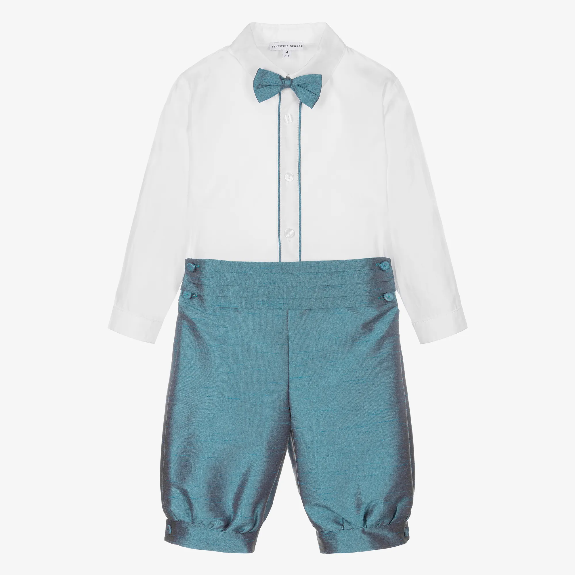 Boys Blue Knickerbocker Shorts Set 