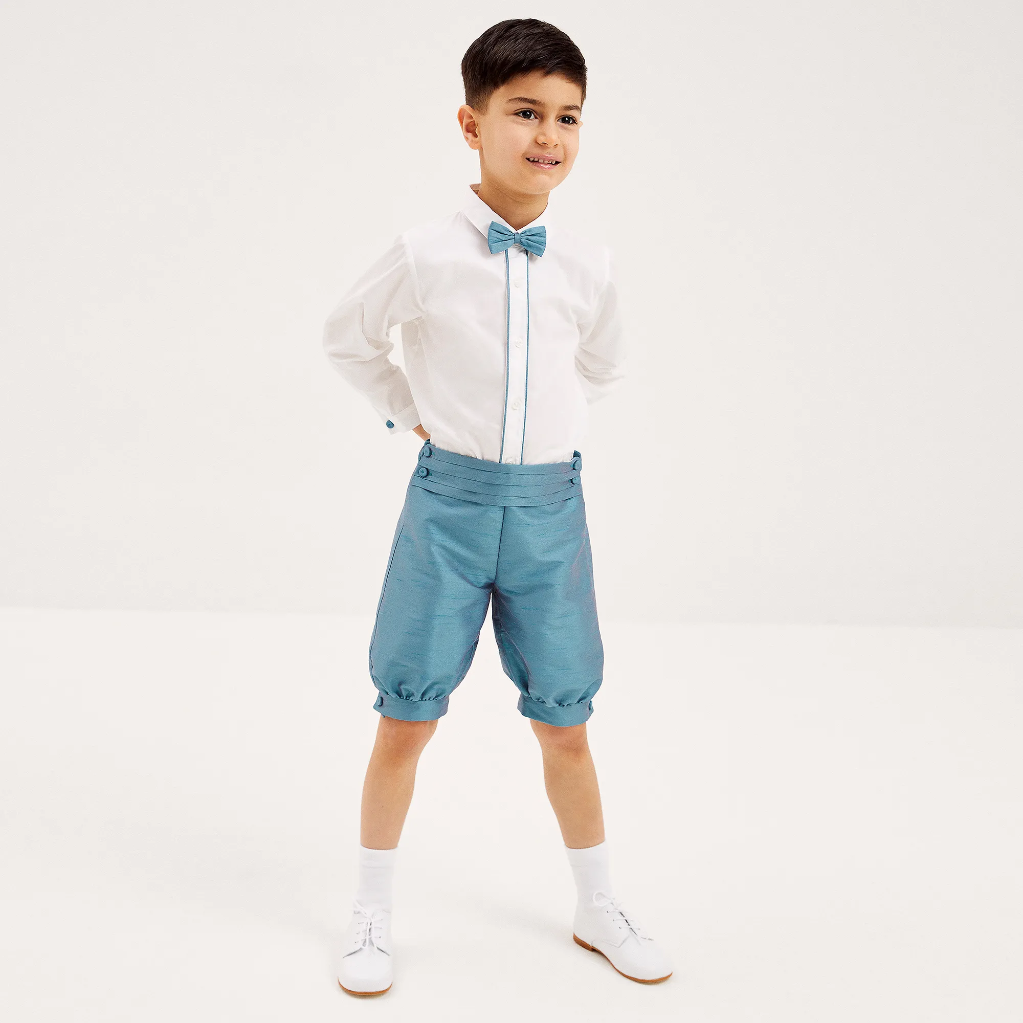 Boys Blue Knickerbocker Shorts Set 