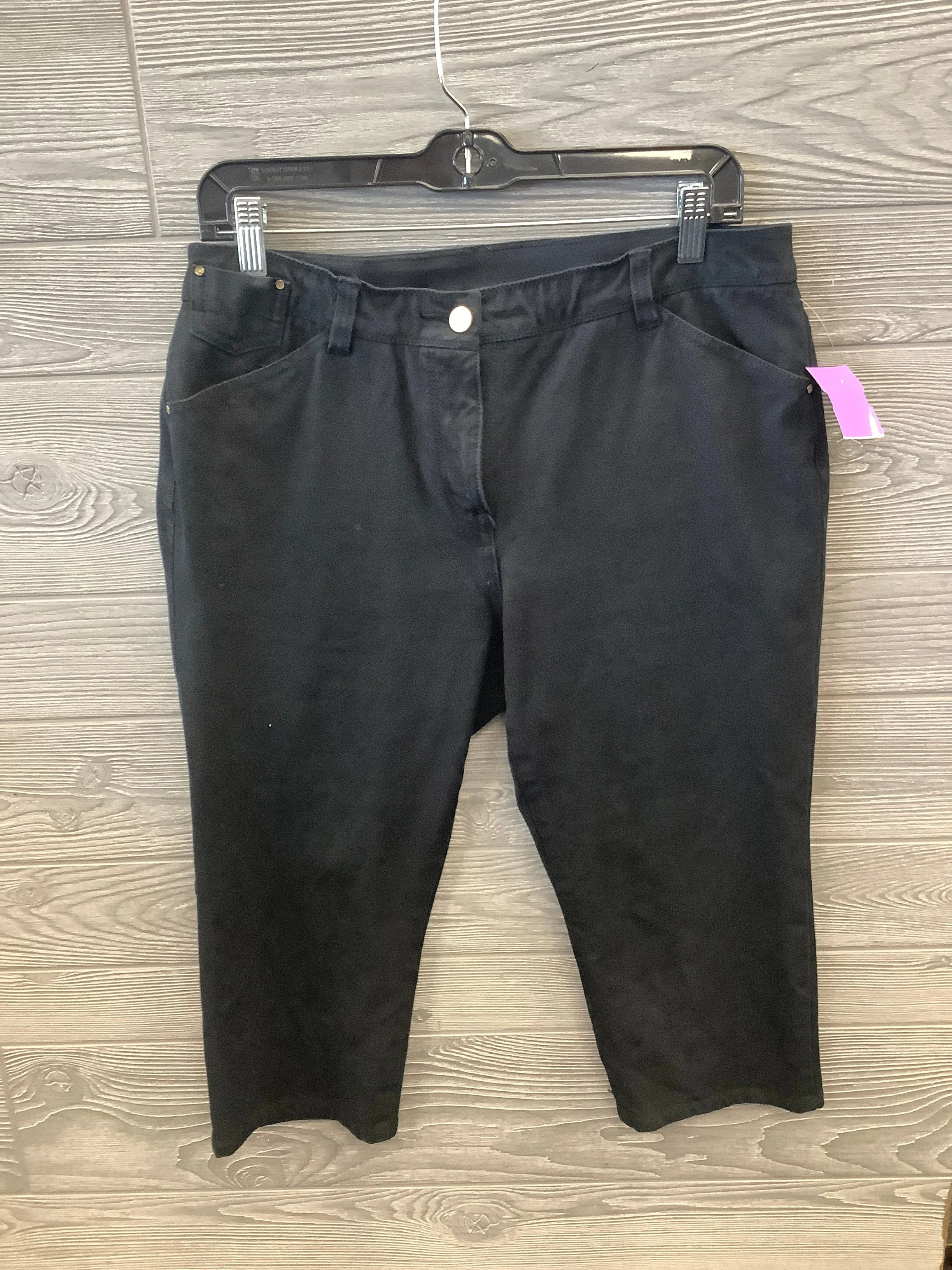 Capris By Chicos In Black Denim, Size: 10