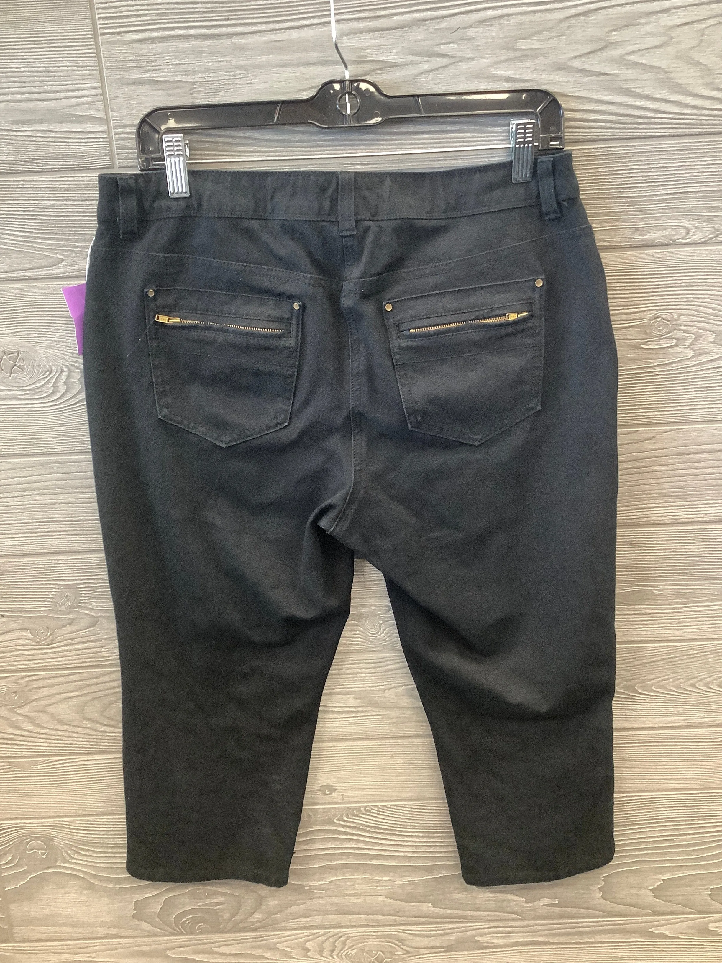 Capris By Chicos In Black Denim, Size: 10