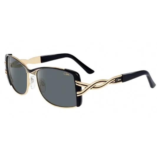 Cazal 9059 Sunglasses Black/Gold / Grey Men's (S)