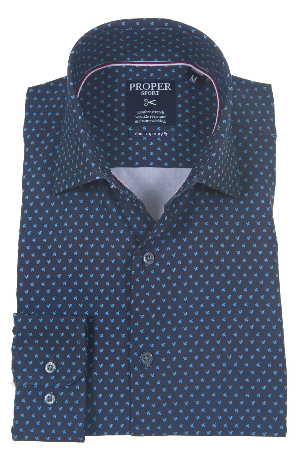 'Christopher Lena' Men's WR Performance Sport Button Down - Navy