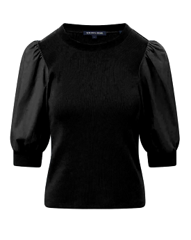 Crew Neck Coralee Top (Black)