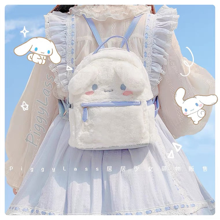 Cute “melody & cinnamoroll” plush Backpack by0076