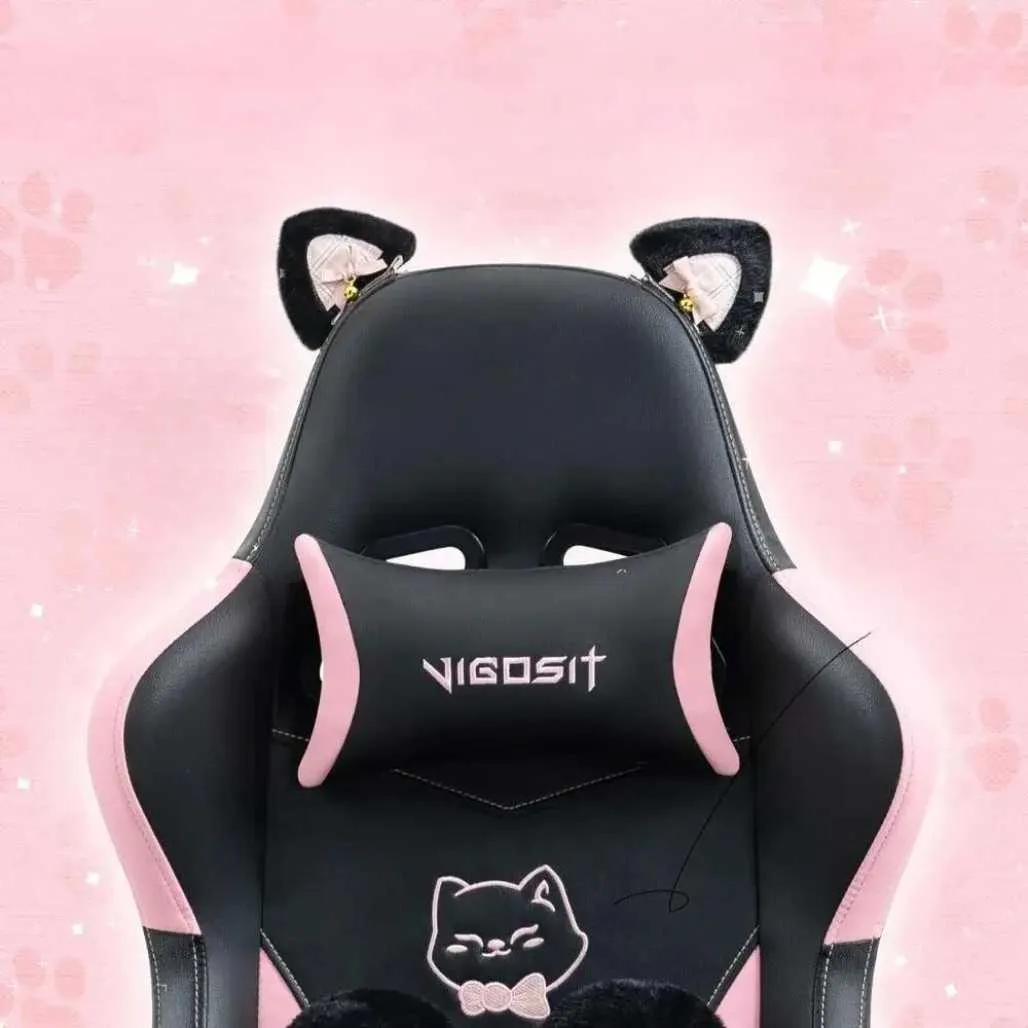 Cute Pink Cat Paw Anime Gaming Chairs