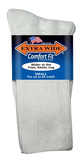 Extra Wide Athletic Crew Sock