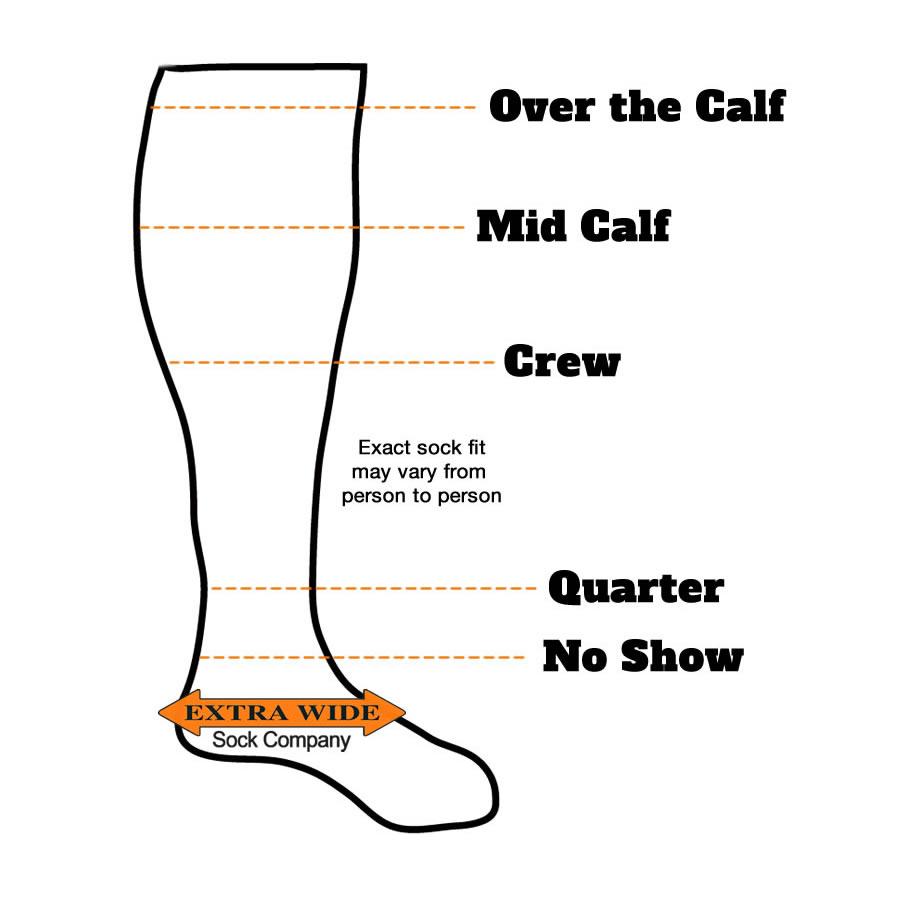 Extra Wide Athletic Quarter Sock