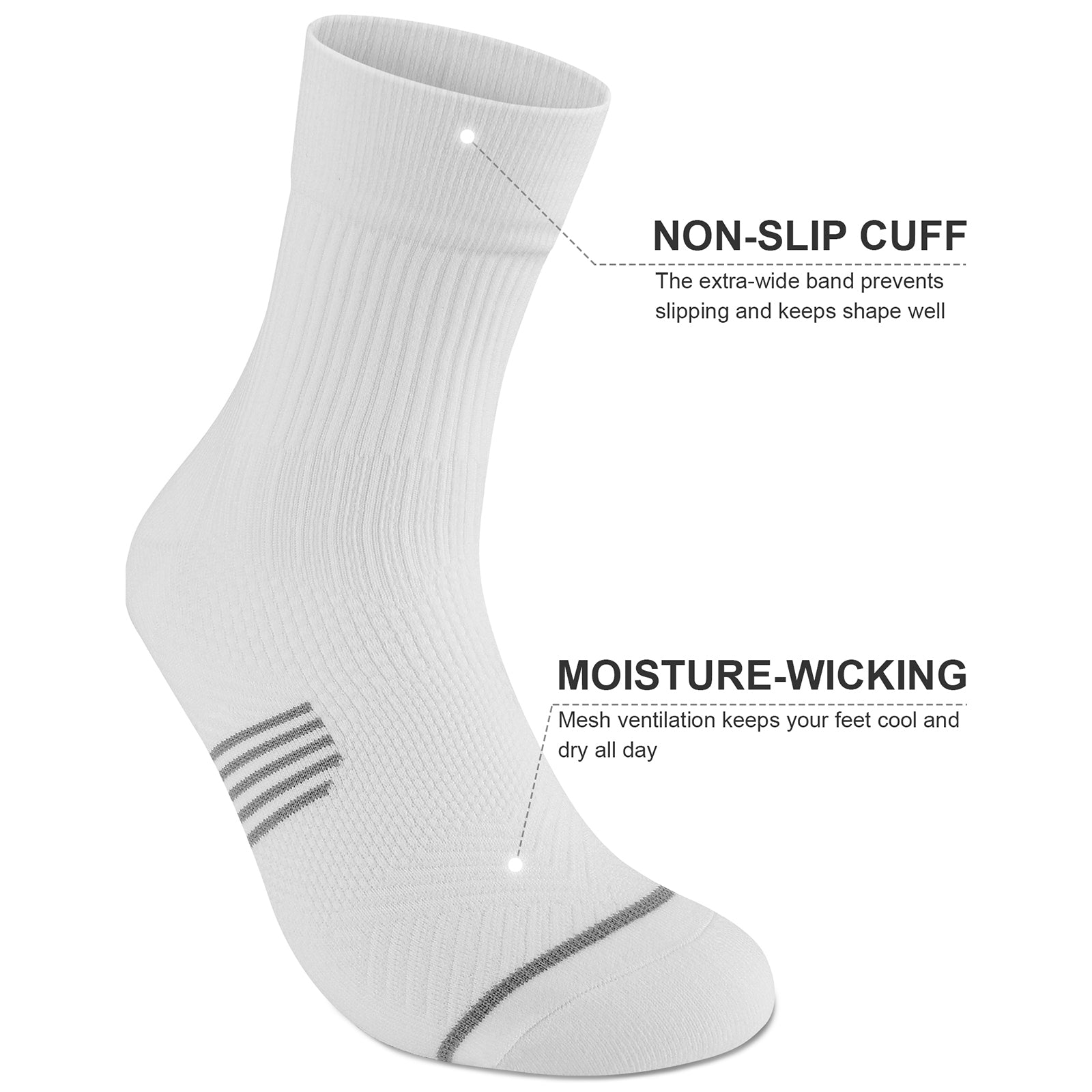 GECKOMAN x PAPLUS Compression Athletic Crew Socks