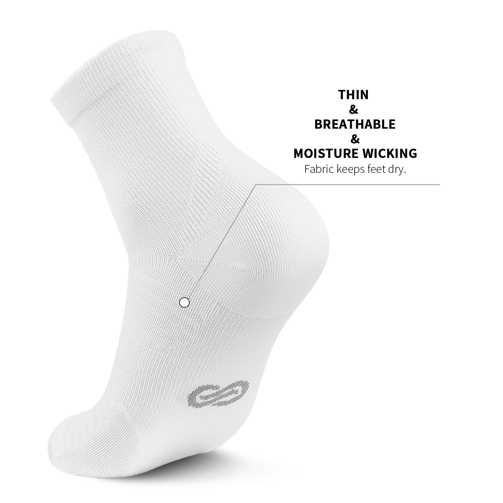 GECKOMAN x PAPLUS Quarter Athletic Socks 2-Pairs