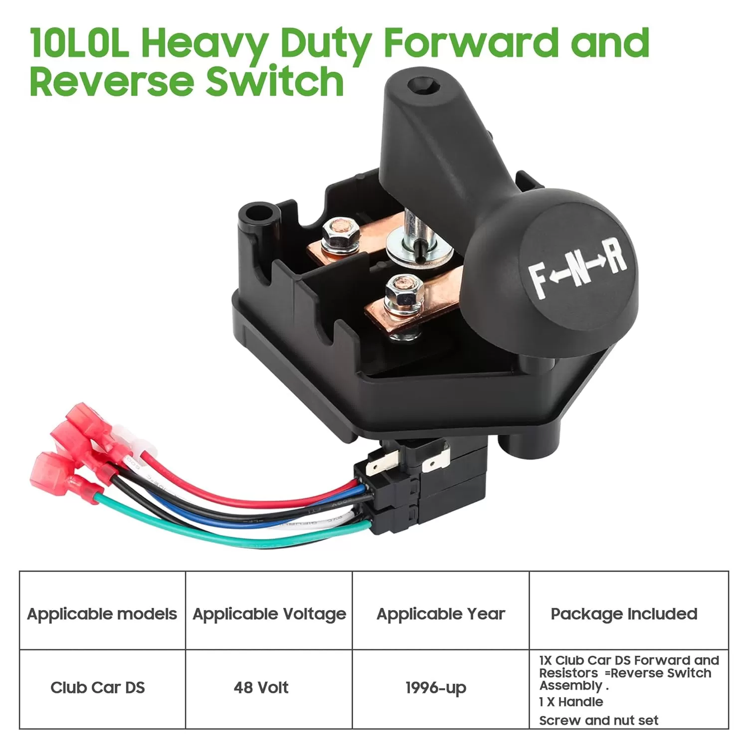 Golf Cart 48V Forward and Reverse Switch for Club Car DS 1996-Up - 10L0L