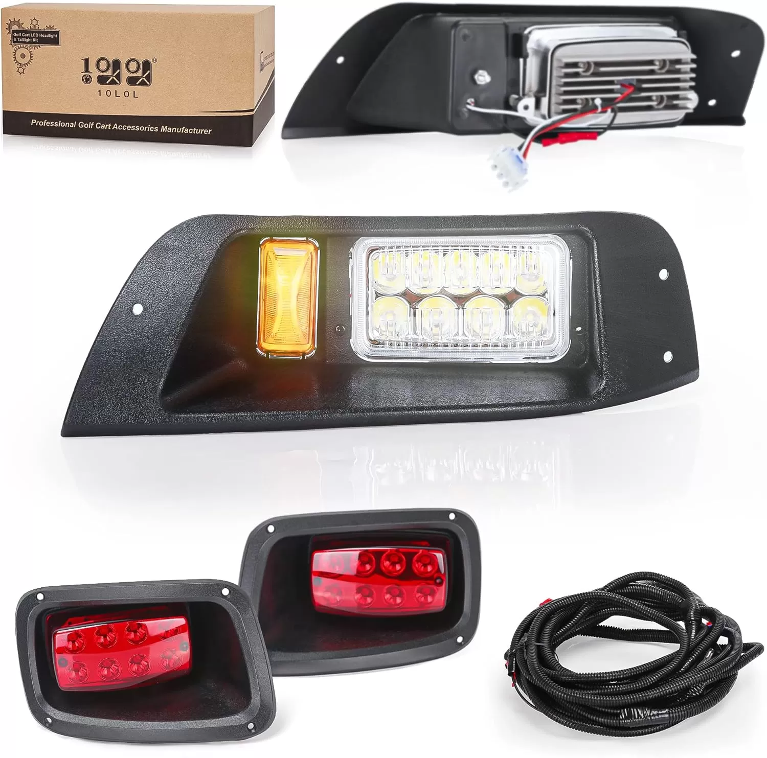 Golf Cart Headlights and Taillights Kit for EZGO TXT 1995-2013 - 10L0L