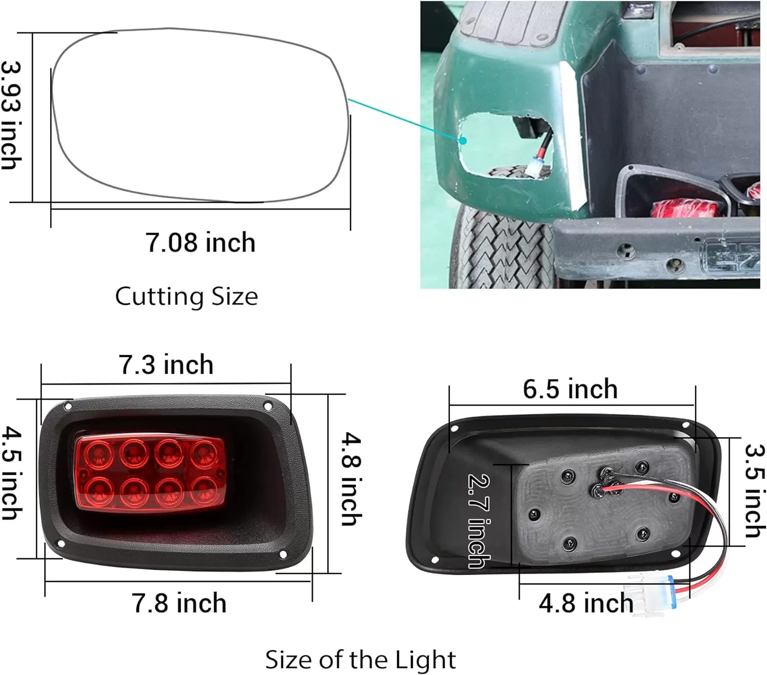 Golf Cart Headlights and Taillights Kit for EZGO TXT 1995-2013 - 10L0L