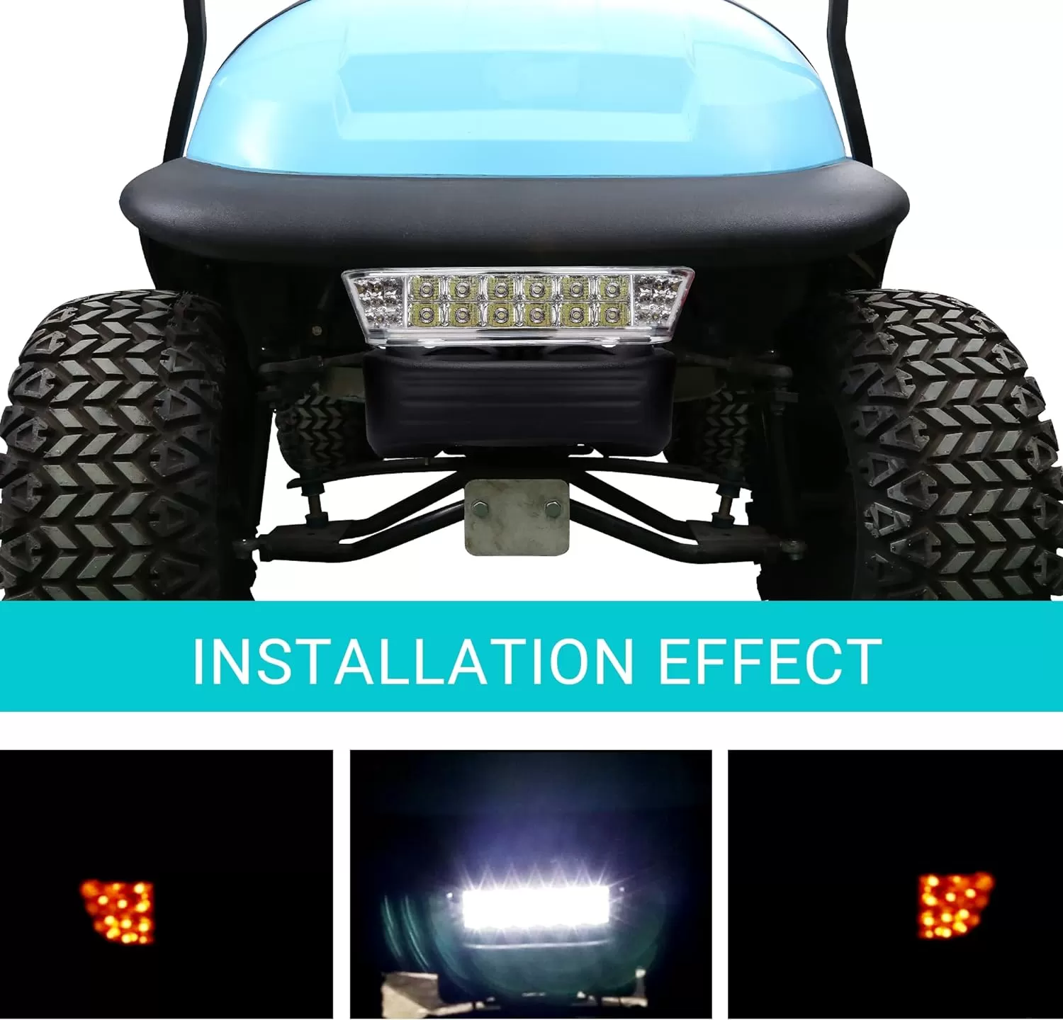 Golf Cart LED Headlight with Bumper Suitable for Club Car Precedent - 10L0L