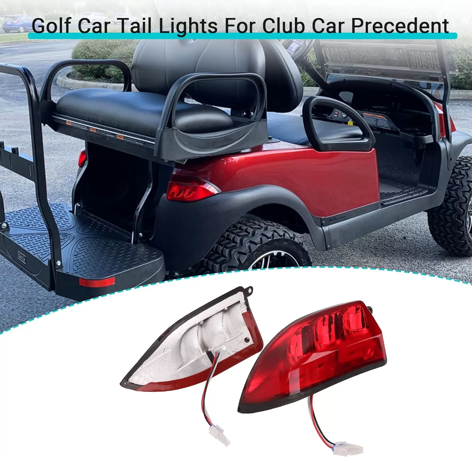 Golf Cart Tail Lights for Club Car Precedent 2004-up and Tempo 2018-up - 10L0L