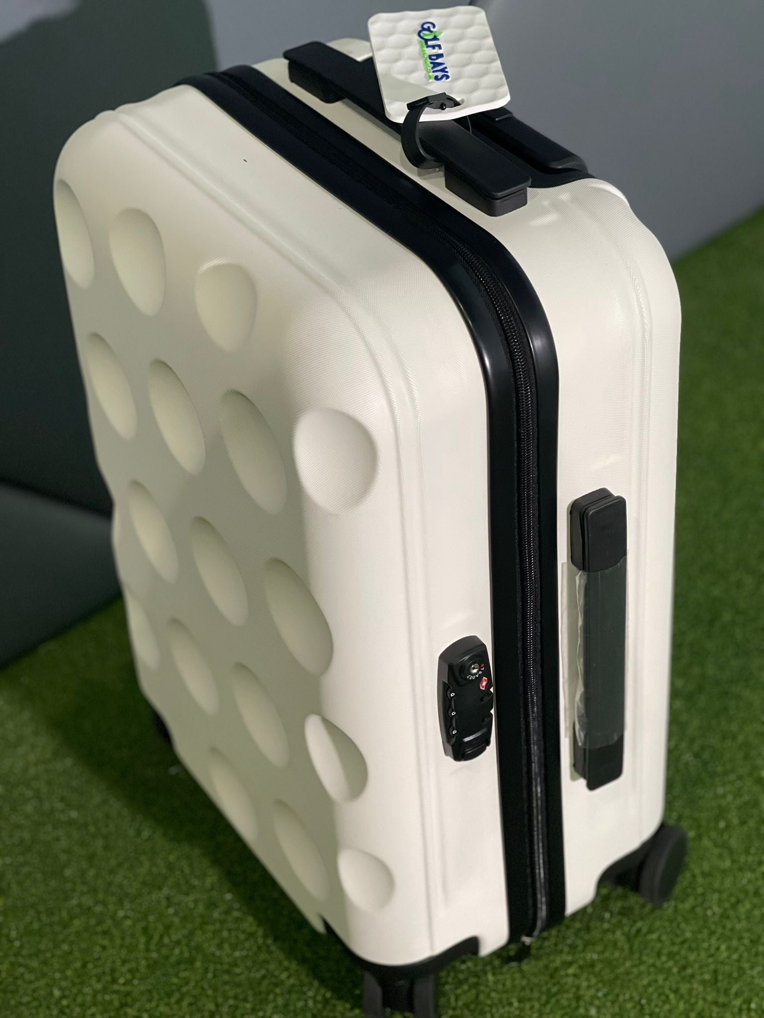 Golfbays 4 Wheel Hard Medium Suitcase - Golf Ball Design