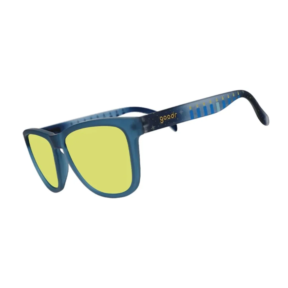 goodr OG Polarized Sunglasses Hanukkah Edition: Eight Crazy Lights