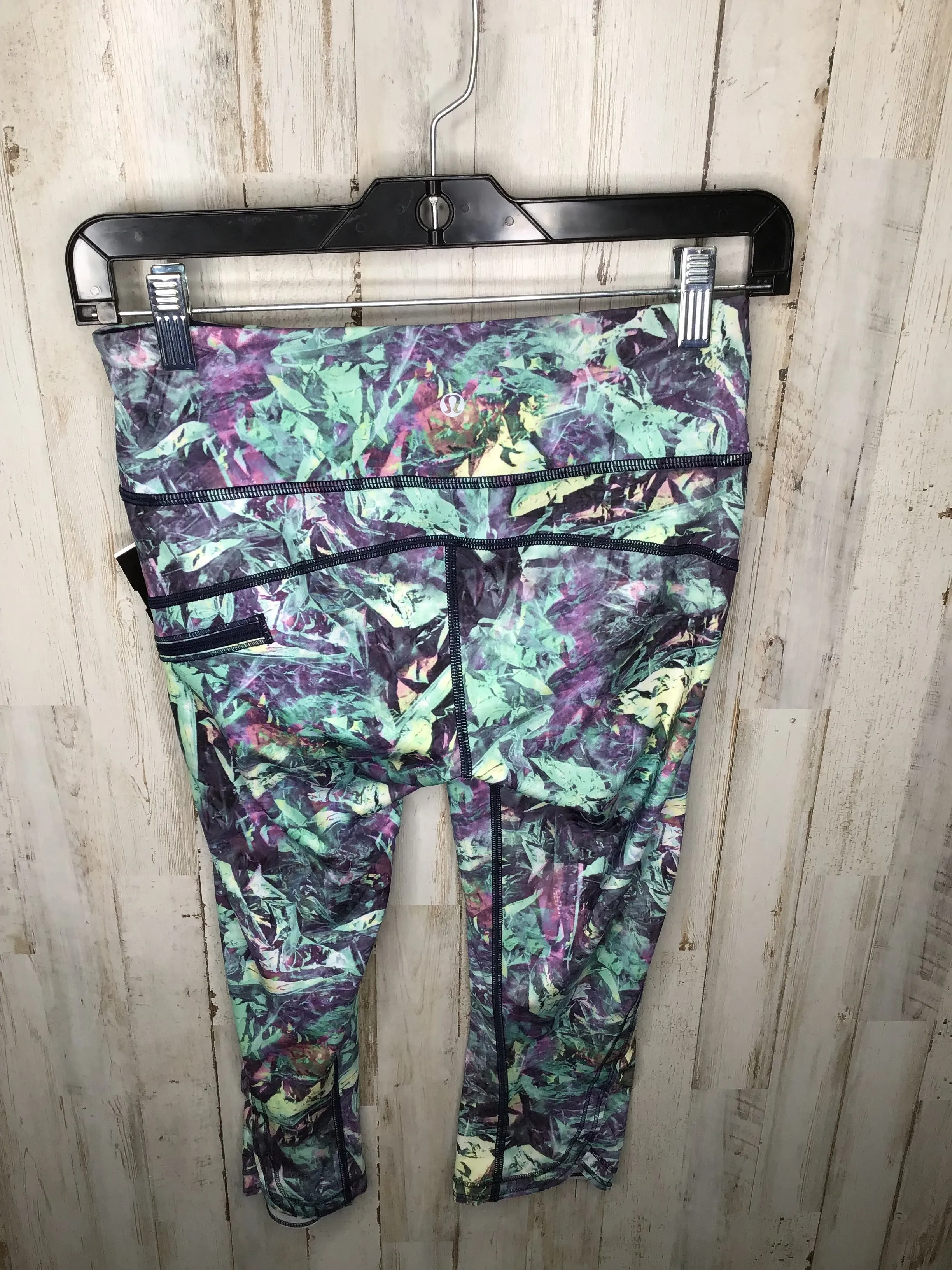 Green & Purple Athletic Capris Lululemon, Size 4