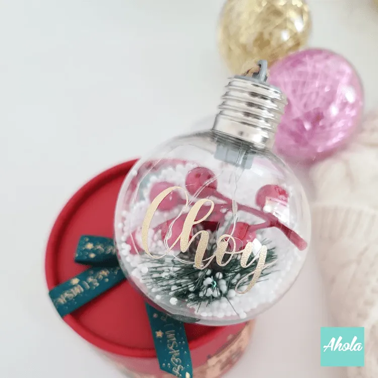 【Holiday Cheers】Christmas Built-in Lighting Baubles 名字可發光聖誕樹裝飾球