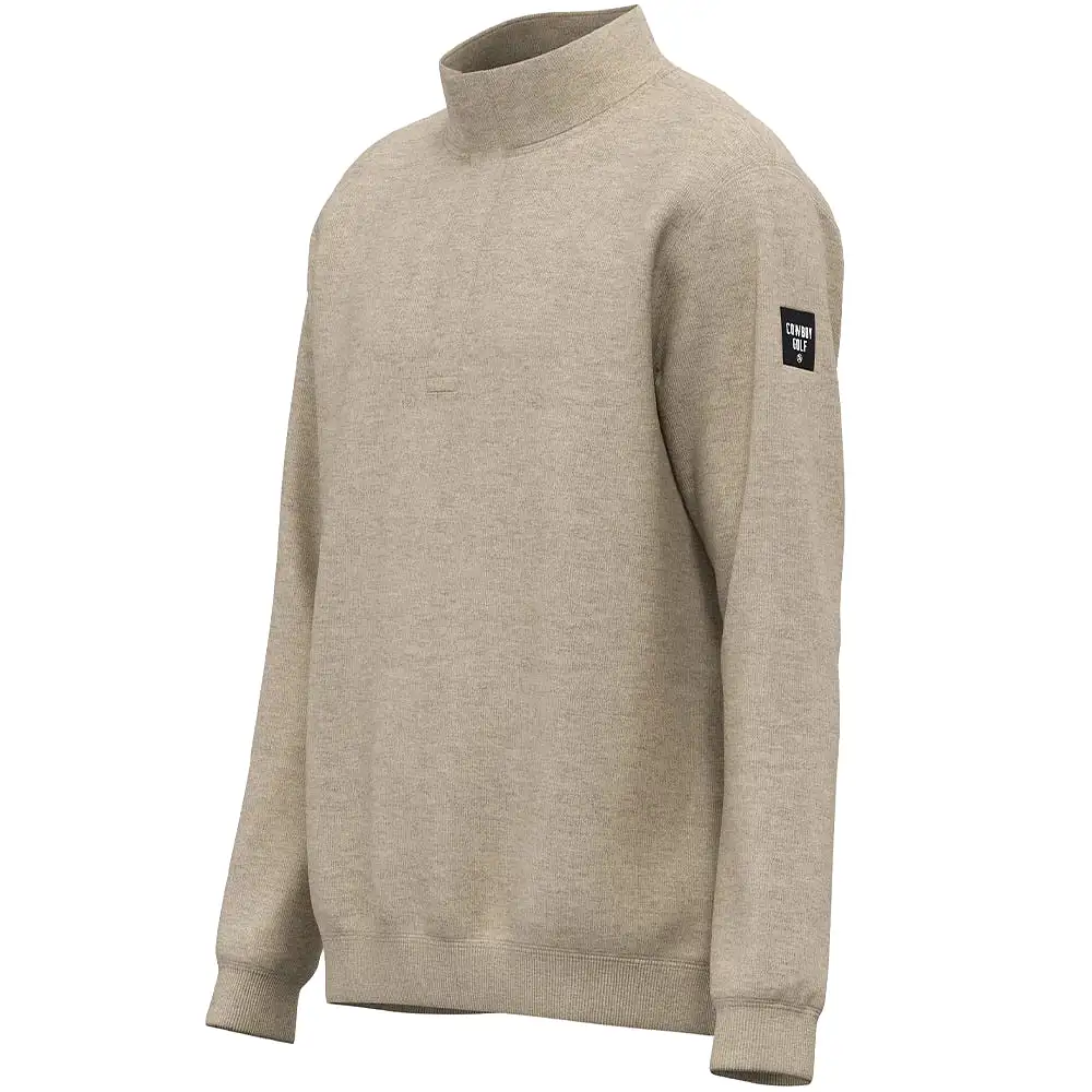 'Hooey' Men's Ace Golf 1/4 Zip Pullover - Tan