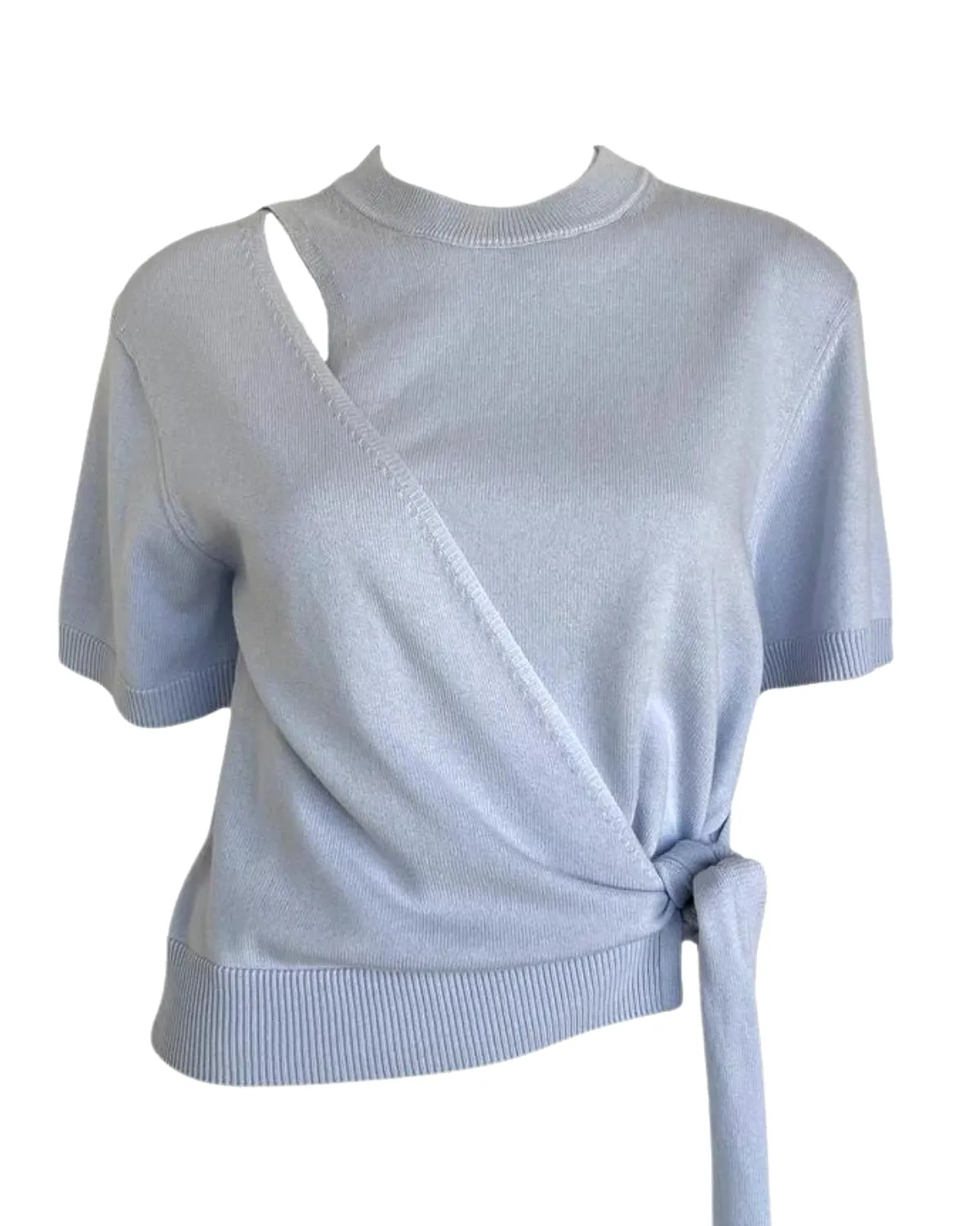 Hudson Wrap Knit Tee (Blue Haze)