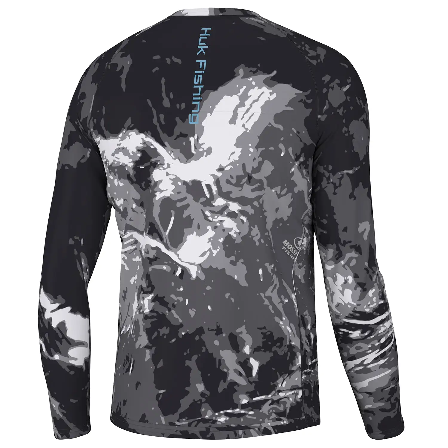 'Huk' Men's Mossy Oak Pursuit Performance Crew Neck -  Mossy Oak Stormwater Midnight