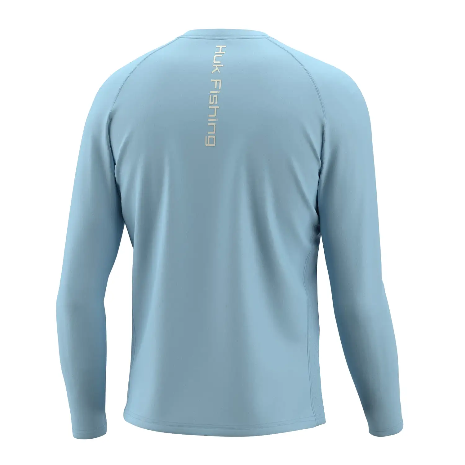 'Huk' Men's Pursuit Performance Vented Crew Neck - Crystal Blue