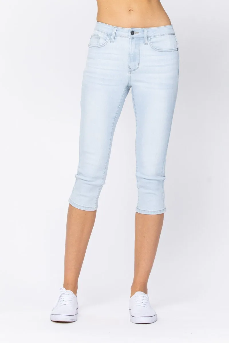 Judy Blue Ultra Light Blue Capri