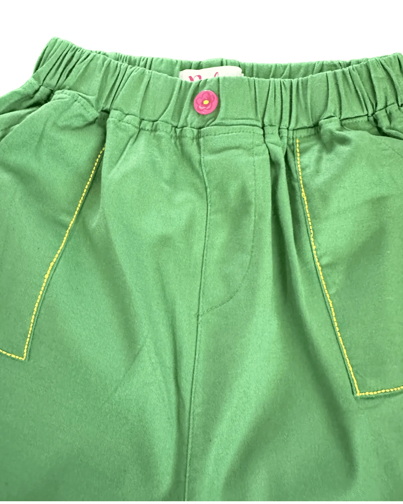 Keep Calm Green Cotton Capris