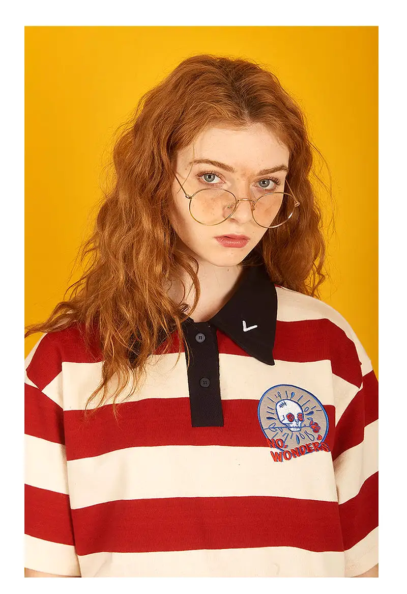 KOREAN RETRO STRIPE POLO SHIRT BY22300