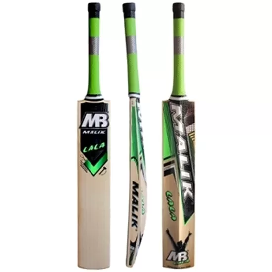 MB Malik & Lala Green Cricket Bat