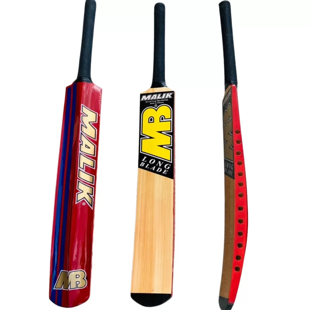 MB Malik Long Blade Red Tape Tennis Bat