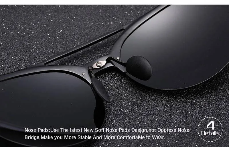 Men's Aluminum Magnesium Oversized Polarized Driving Sunglasses