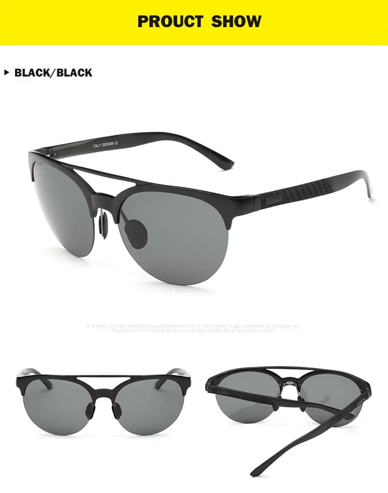 Men's Aluminum Magnesium Oversized Polarized Driving Sunglasses