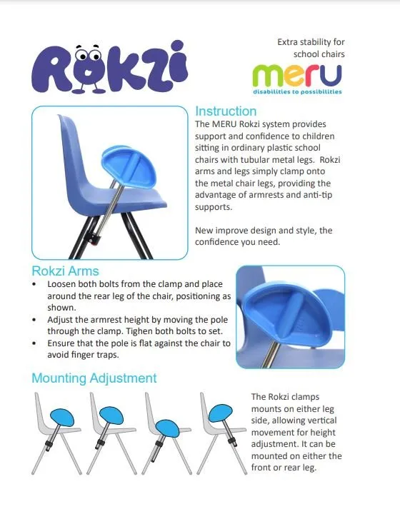 Meru Rokzi Armz - Stability for School Chairs