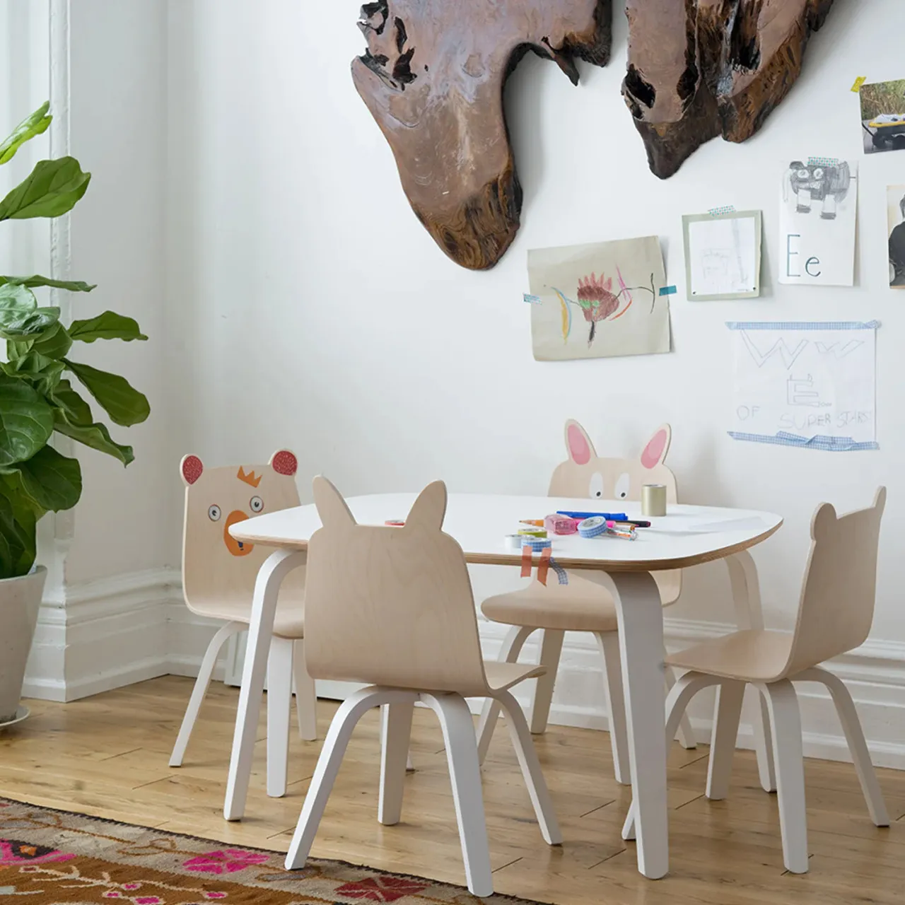 Oeuf Rabbit Play Chairs Birch