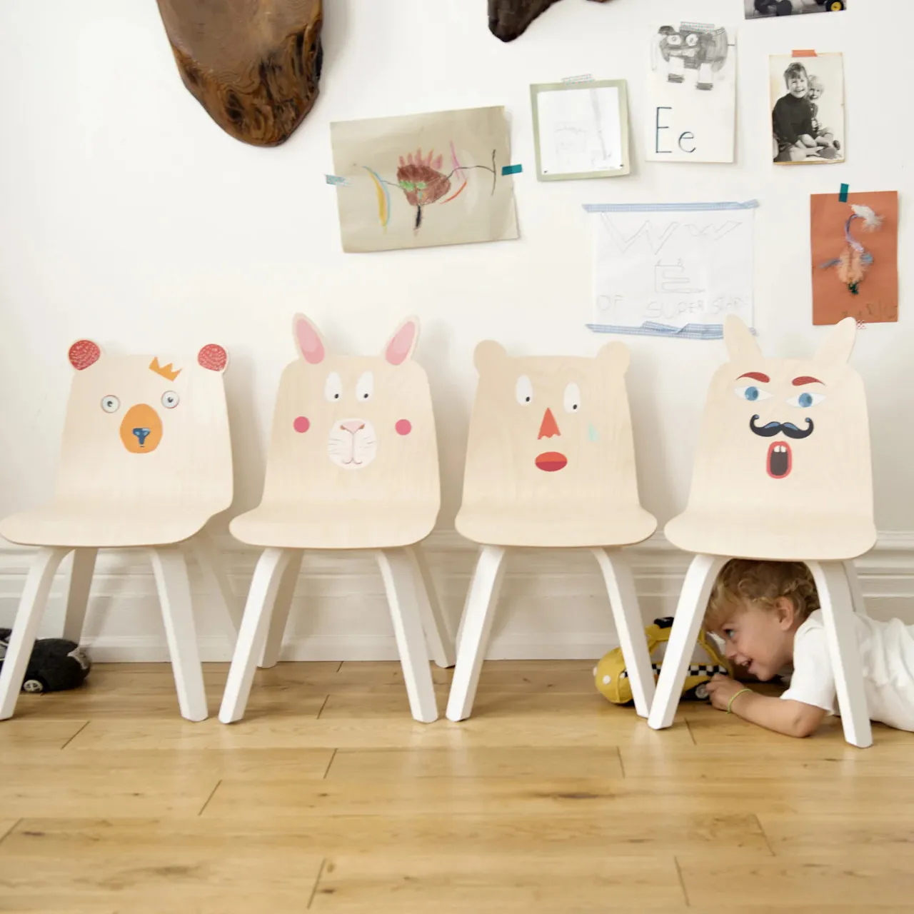 Oeuf Rabbit Play Chairs Birch