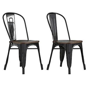 Pair Fusion Metal Dining Chairs | Kaleidoscope