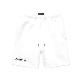 Purple Brand Wordmark Brilliant White Shorts