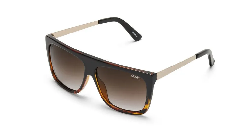 Quay x Desi OTL II Black Tortoise Fade Sunglasses