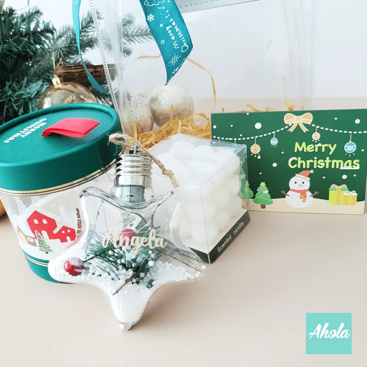 【Rituals】Christmas Built-in Lighting Baubles and Scented candle gift set 星形名字可發光裝飾球+香氛蠟燭禮品套裝 (3-5個工作天完成)