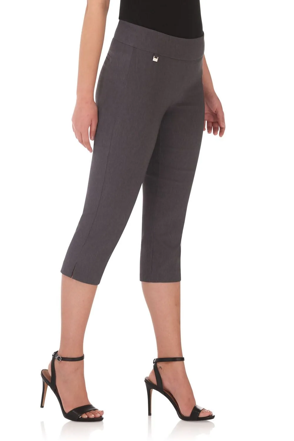 Secret Pocket Capris with Wide Waistband