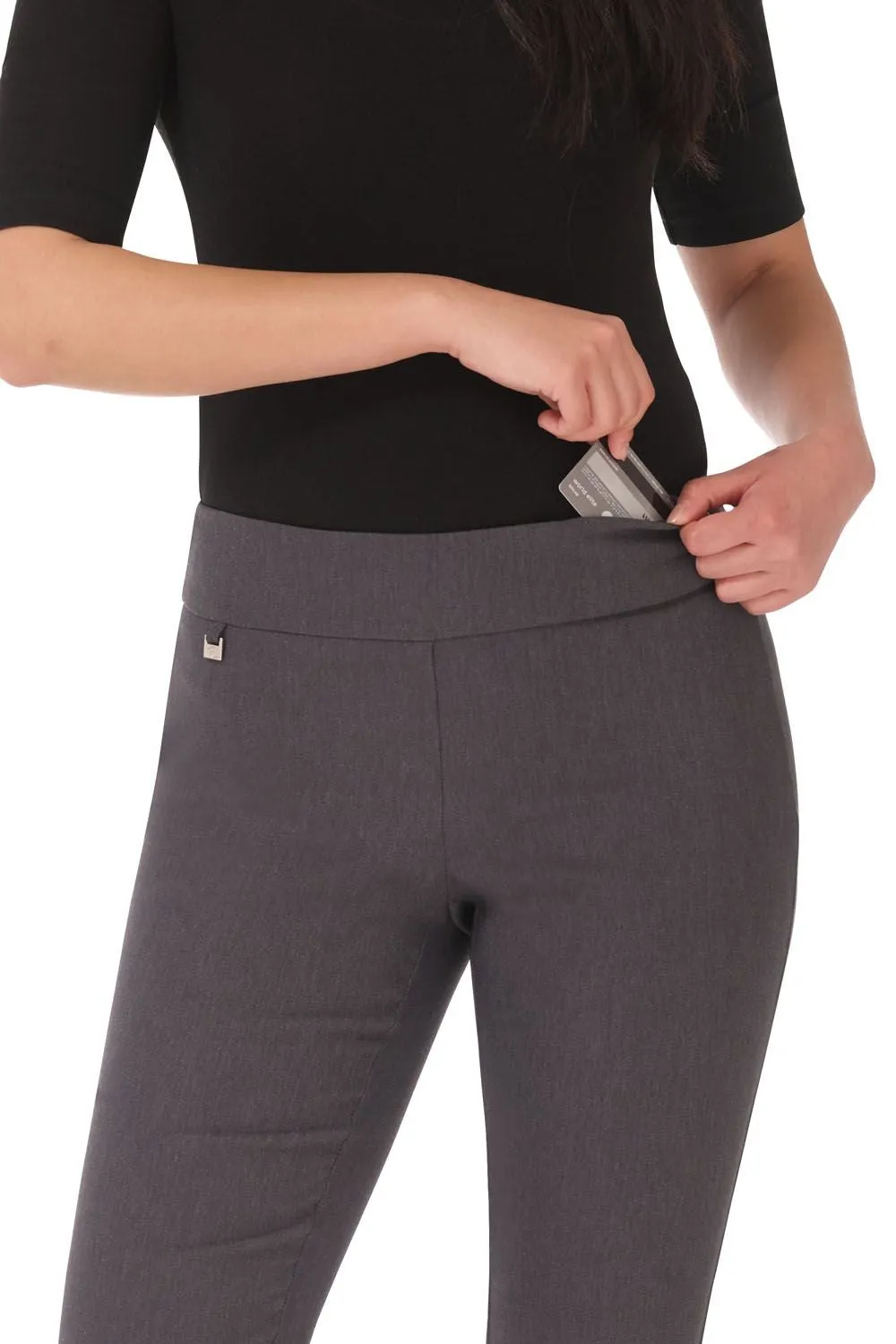 Secret Pocket Capris with Wide Waistband