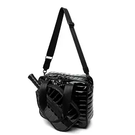 Think Royln SPORTY SPICE PICKLEBALL BAG Black Patent