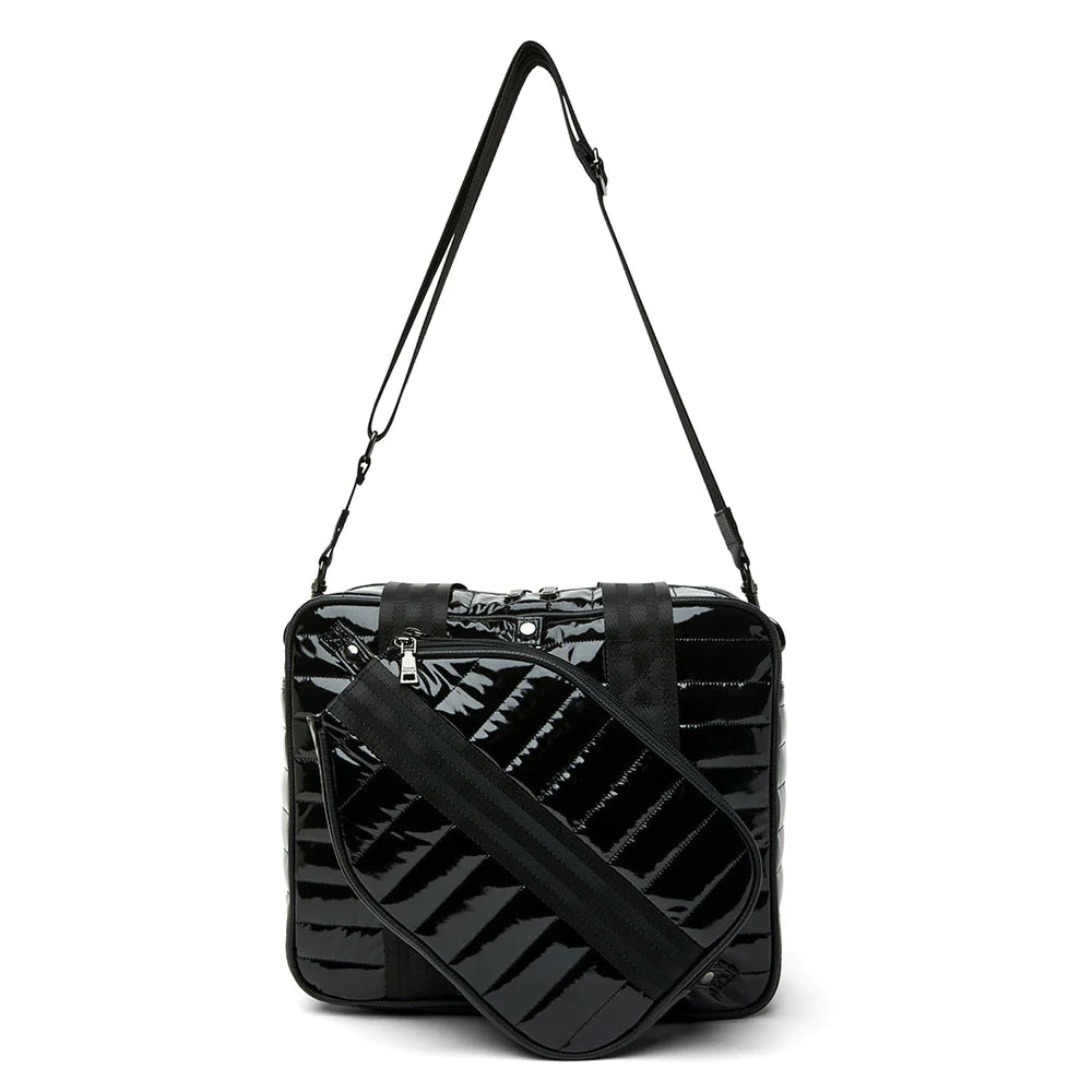 Think Royln SPORTY SPICE PICKLEBALL BAG Black Patent