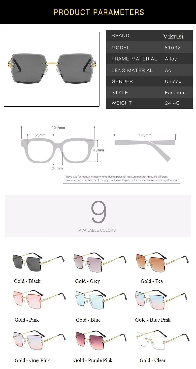 Women's Gradient Tea Shades Fashion Square Cat Eye Sunglasses