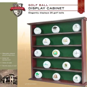 Wooden Golf Ball Display Cabinet 25 Golf Balls