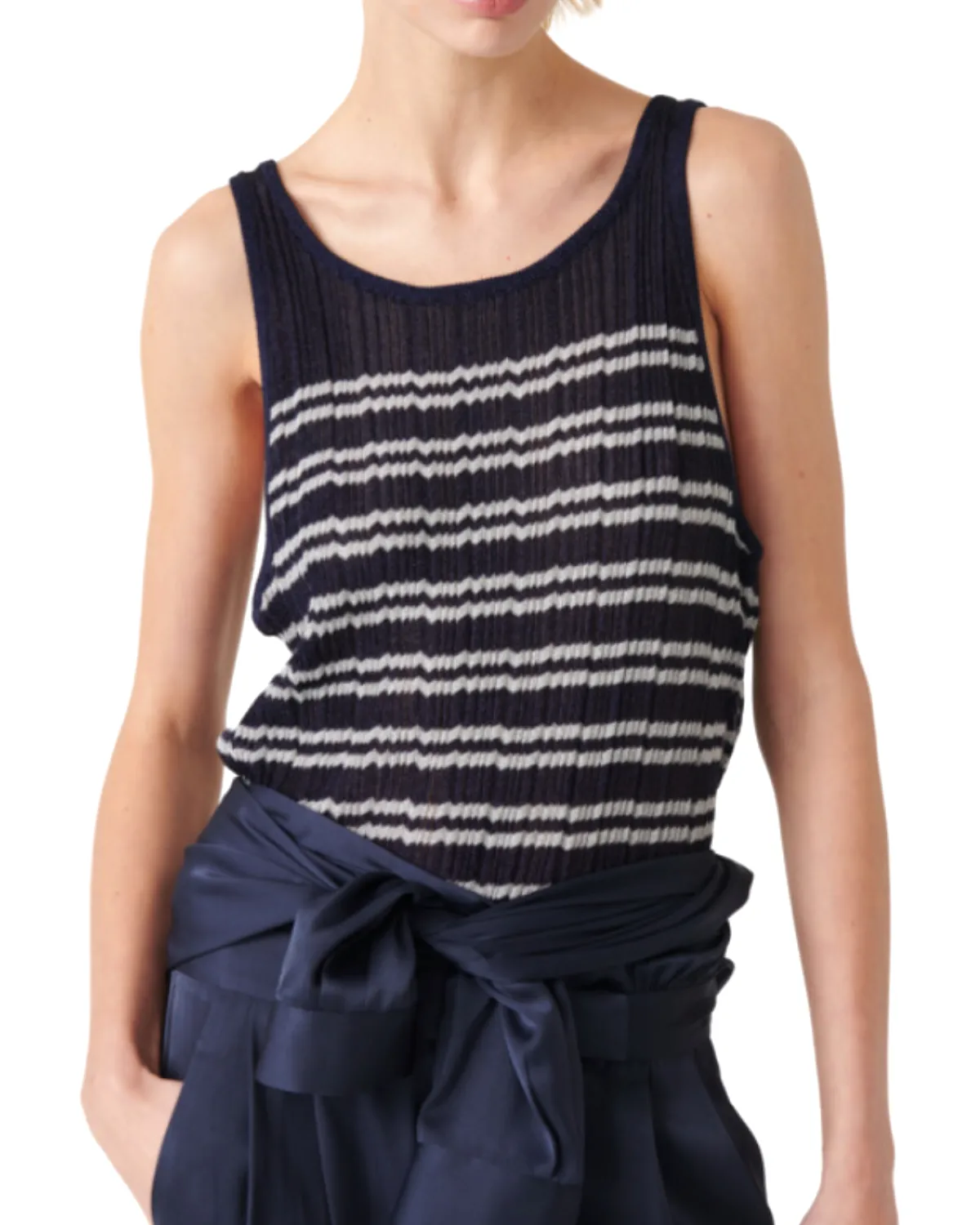 Zak Tank Top (Marine Stripe)